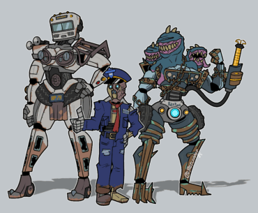 T.E.D.D. & His Lovely Ladies (Art by @Retconner on Twitter)