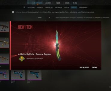 Finally tried my luck on a knife tradeup.