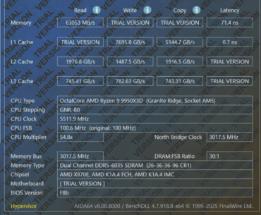 9950X3D with CL26 DDR5 getting 71+ Latency on AIDA64 benchmark (Should be in high 50s?)