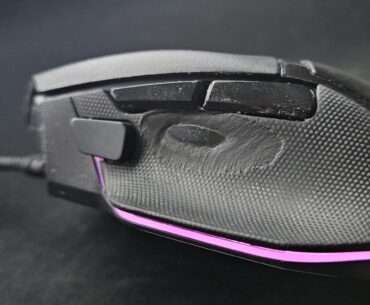 i somehow made a hole on my mouse, is this normal?