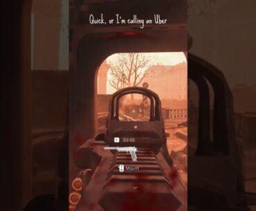 Quick, or I'm calling an Uber #gaming #callofdutycampaign #cod #callofduty #firstpersonshooter