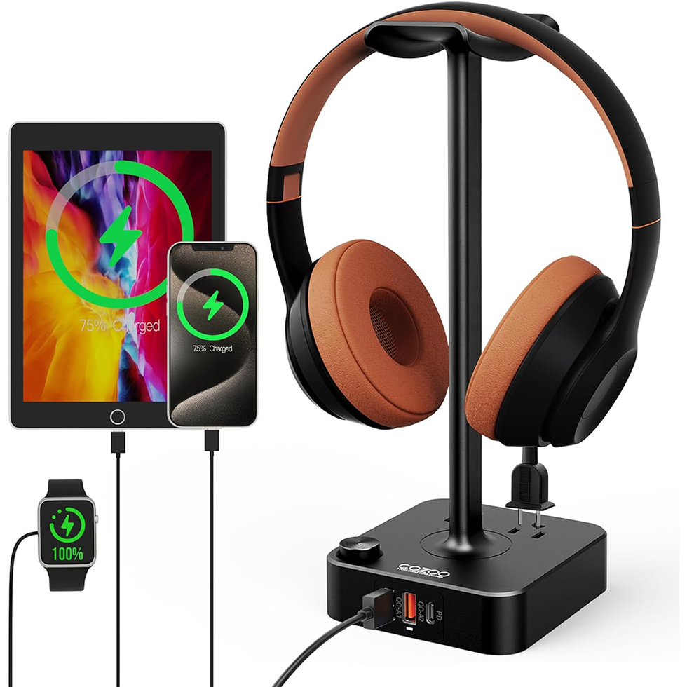 Headphone Stand with USB Charger
