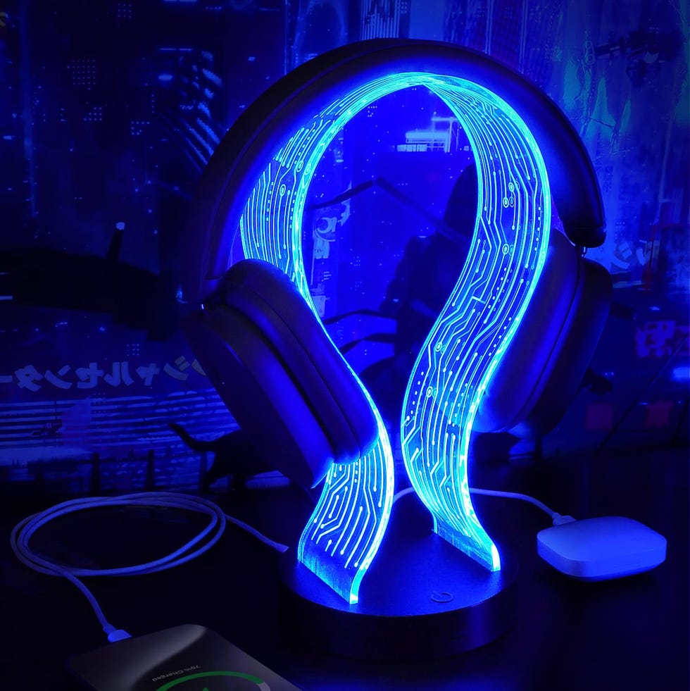 Light-Up Headphone Stand with 16 Color Lights