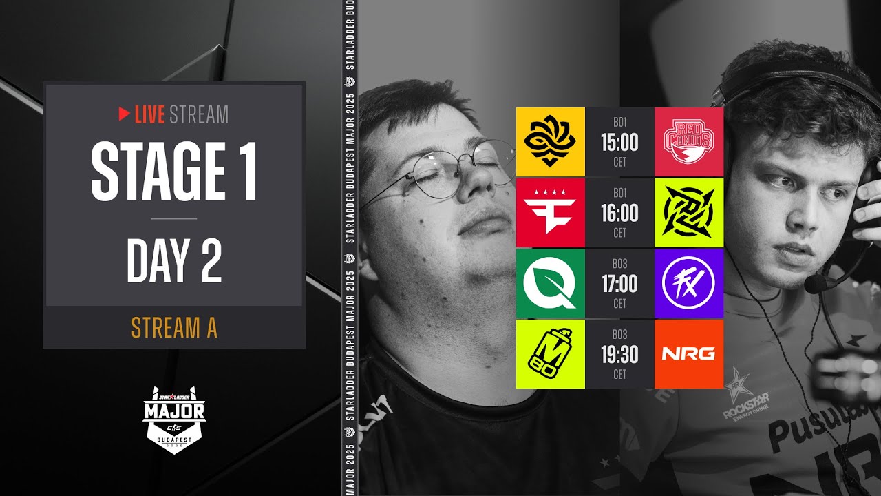 English Stream A | StarLadder Budapest Major 2025 – Stage 1 – Day 2 English Stream A | StarLadder Budapest Major 2025 - Stage 1 - Day 2