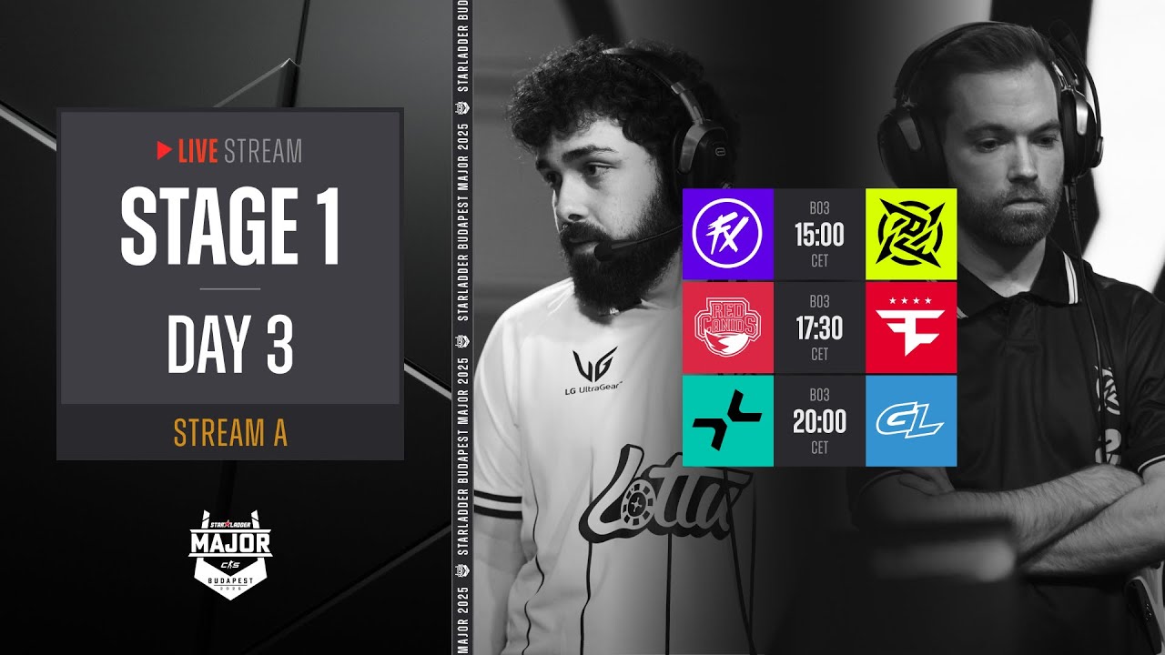 English Stream A | StarLadder Budapest Major 2025 – Stage 1 – Day 3 English Stream A | StarLadder Budapest Major 2025 - Stage 1 - Day 3