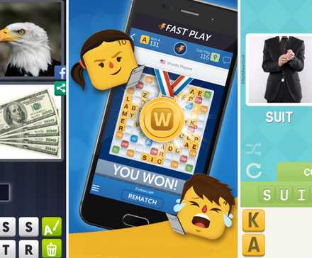 Mobile Phone Text Games 4 pics 1 word words with friends and pictoword