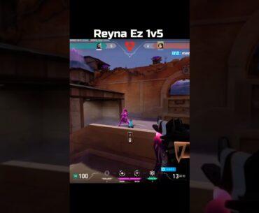 Reyna ez (1v5) clutch #valorant #valorantclips
