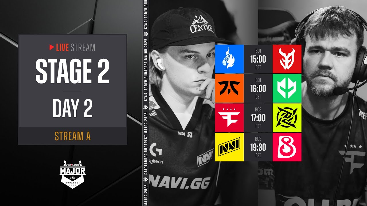 English Stream A | StarLadder Budapest Major 2025 – Stage 2 – Day 2 English Stream A | StarLadder Budapest Major 2025 - Stage 2 - Day 2