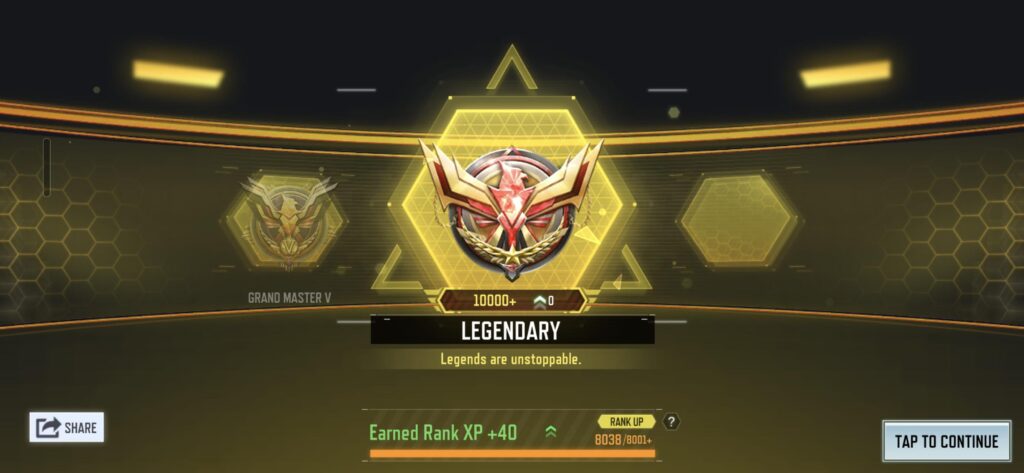I just got legendary for the first time!
