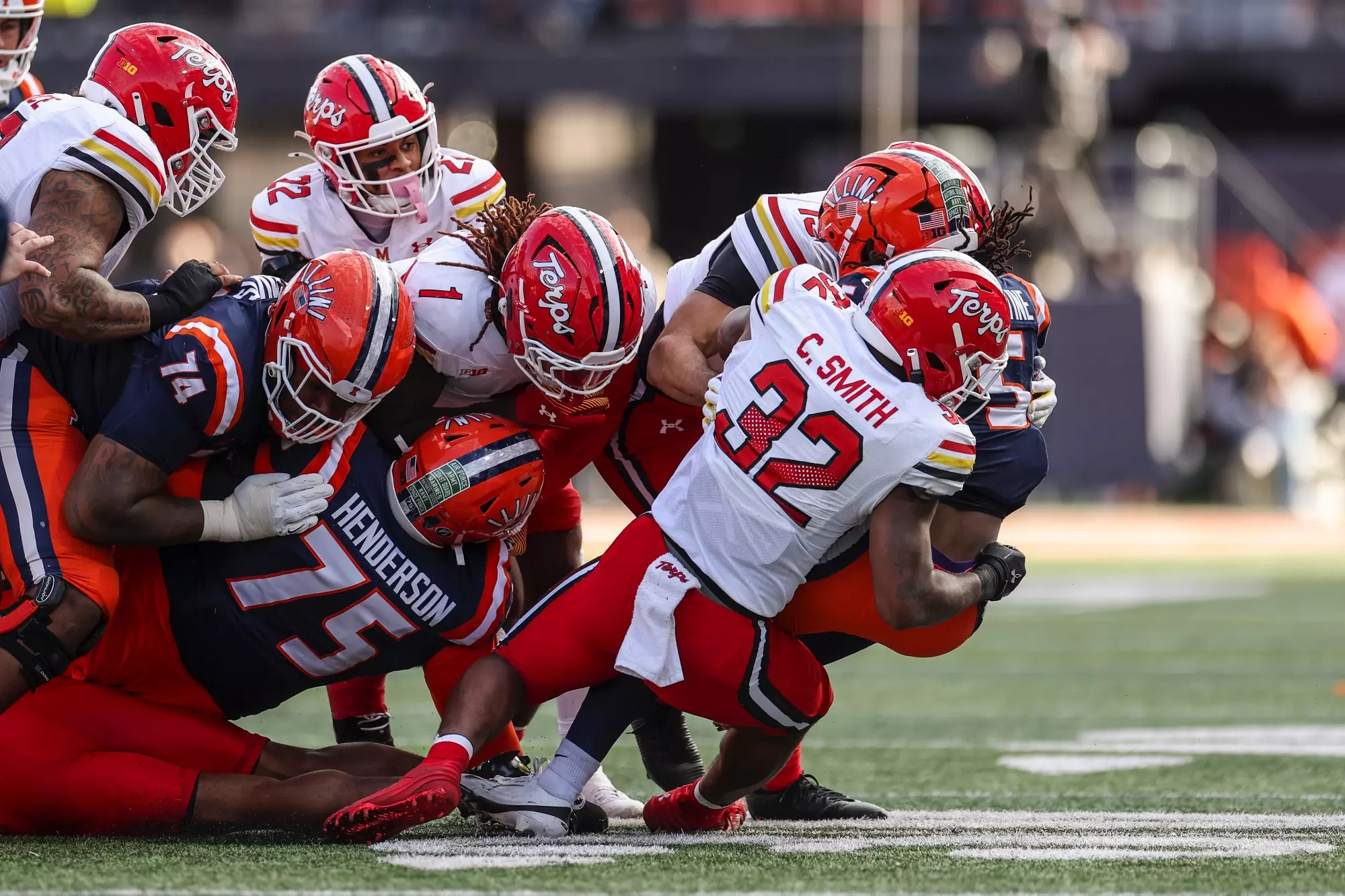 Maryland Terrapins Football vs Illinois Fighting Illini at Memorial Stadium in Champaign, IL on Saturday, Nov. 15, 2025. Mackenzie Miles/Maryland Terrapins