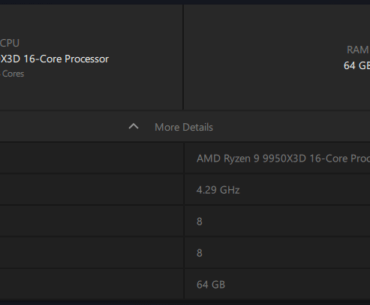 Windows shows my 16 core CPU only having 8 cores and 8 threads