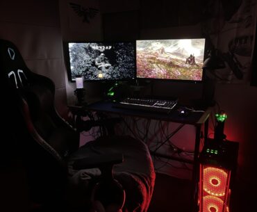My wondrous battle station for writing and playing!