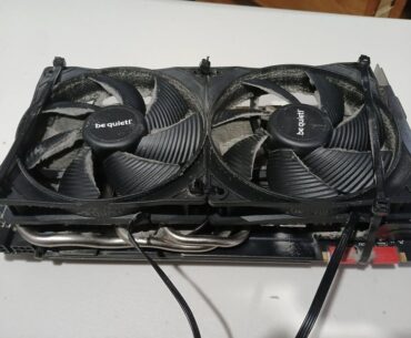 After 8 years, my GTX 1070ti has officially died. The fans died a few years ago so I zip tied two 120mm BeQuiet fans to keep it going. It ran overclocked to 2Ghz for its entire life. RIP my friend.