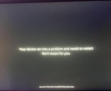 Got this message while doing the restart to windows 11 update