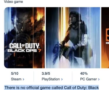 [COD] Interestingly, this is what Google shows when you search up the latest game