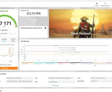 RTX 5090 Ventus - 3dmark, steel nomad, speed way and port royal