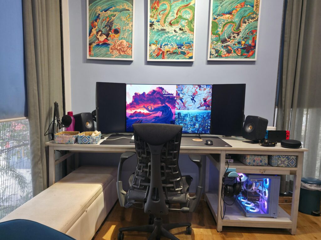 My zen station. Slowly evolved over many years of collecting parts