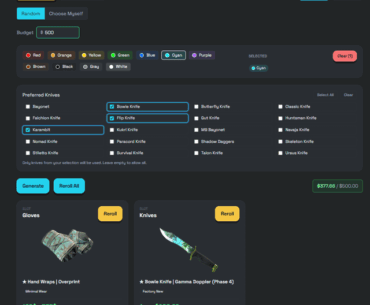 Hobbyproject: cs2 loadout generator