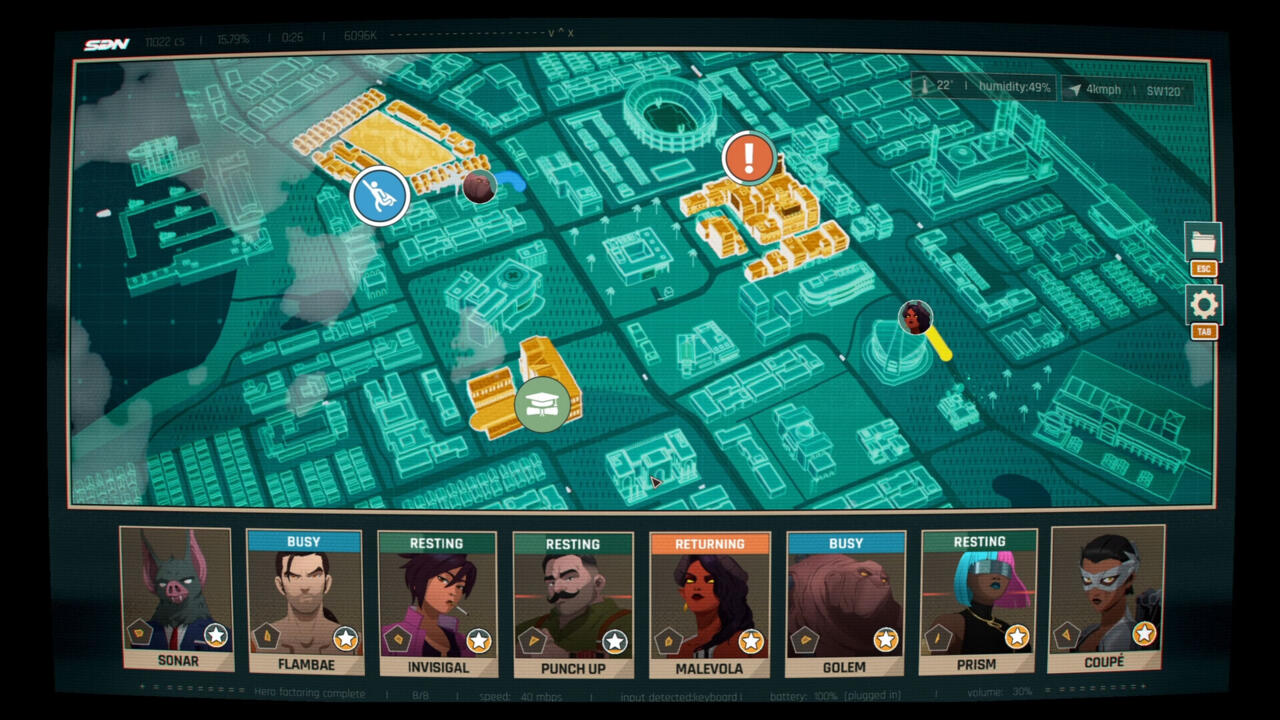 You need to manage where each hero goes.