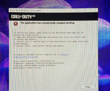 Call Of Duty will not stop crashing
