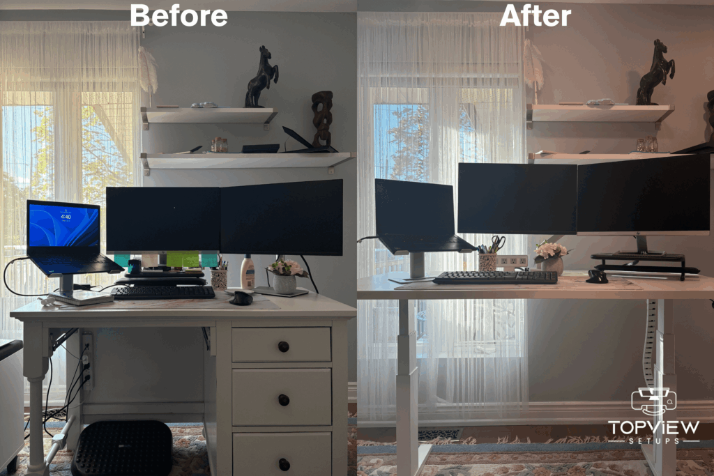 One of the cleanest standing desks I've done