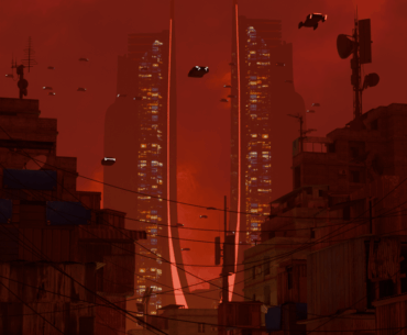 "La Costa Grid" (Android: Netrunner card art by Lucius Felimus)