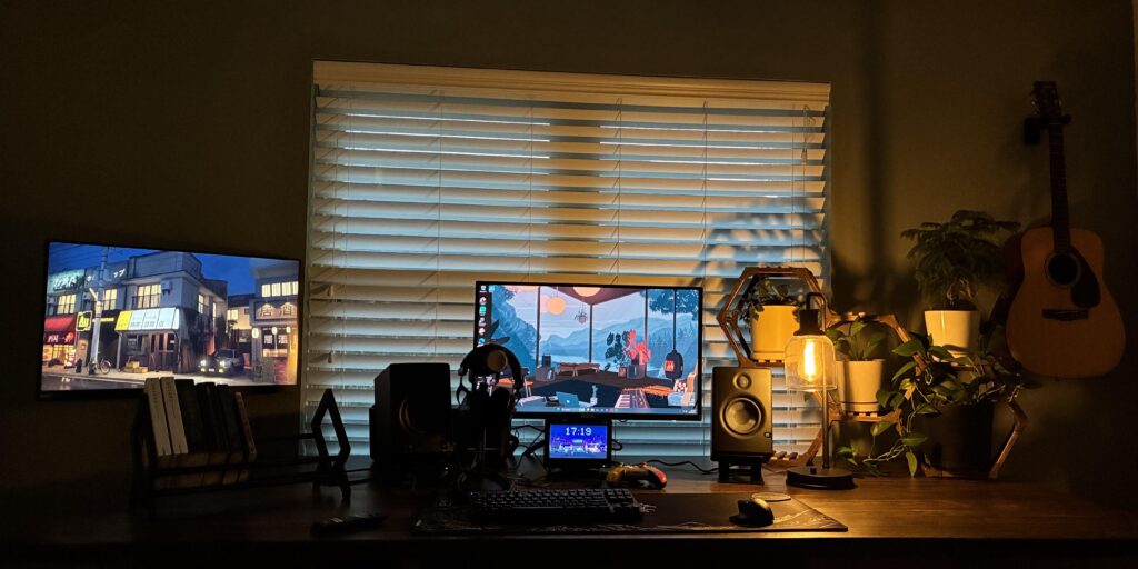 My mega-desk battle station.