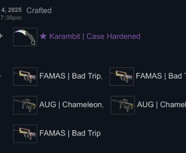 First and last knife trade up