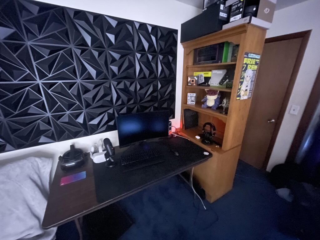 How would you fit a desktop on the desk here?