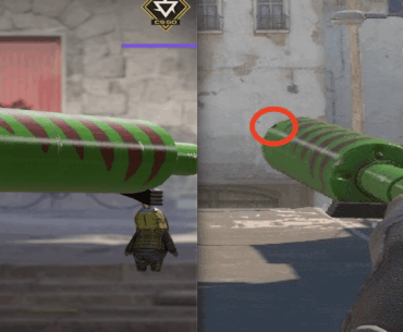 Valve, please fix this set of black pixels on the barrel of the Emphorosaur-S. 😭  It bugs me so much and I can't stop looking at it!!!