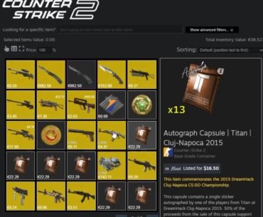 How to see CS inventory prices?
