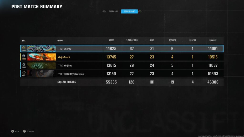 What is the most kills by one quad in one game?