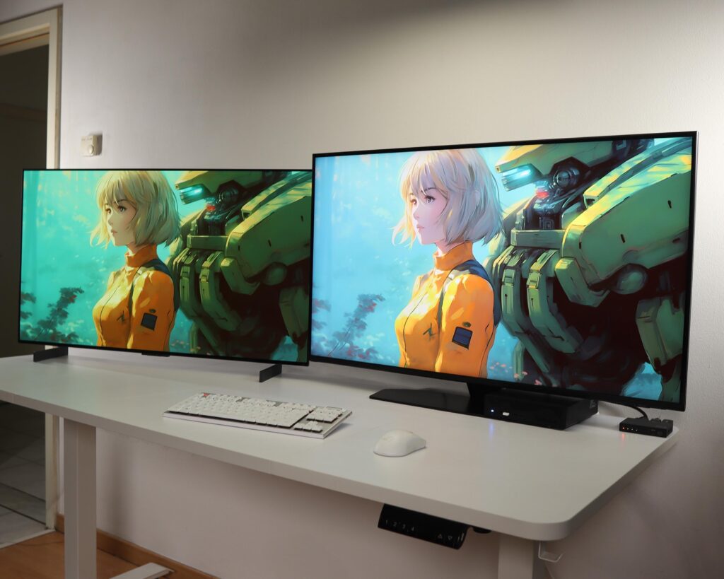 My Minimal Dual Setup #3 | LG OLED + Samsung QLED