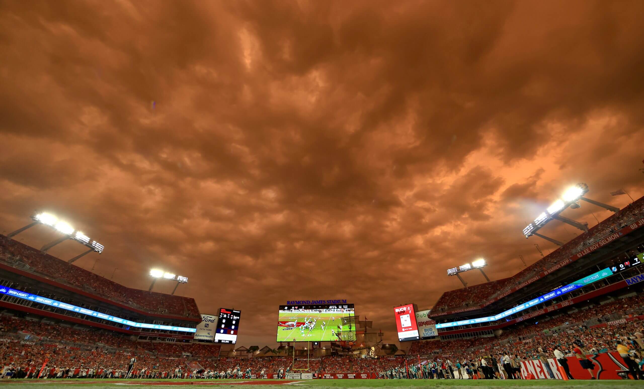 A general view of Raymond James Stadium.
