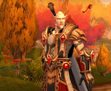 Arator, from World of Warcraft: Midnight, stands proudly amongst his people's home of Quel'thalas.