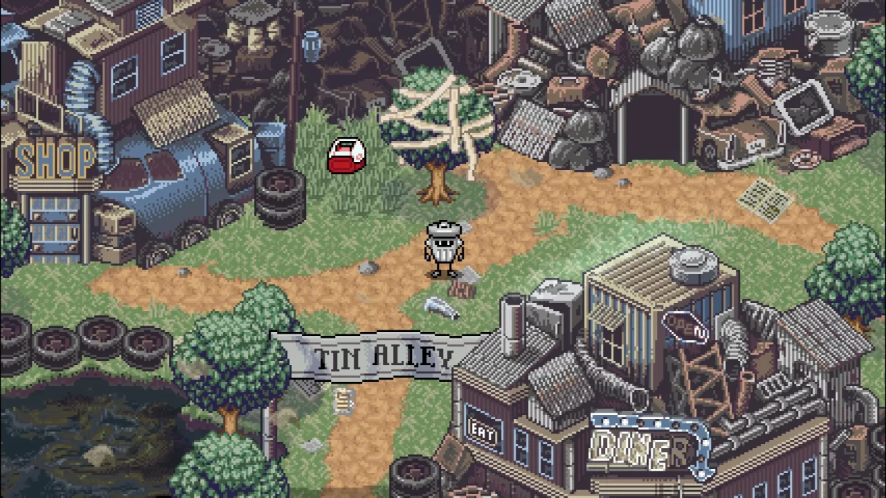 Screenshot of Kingdoms of the Dump, one of the RPGs coming this week