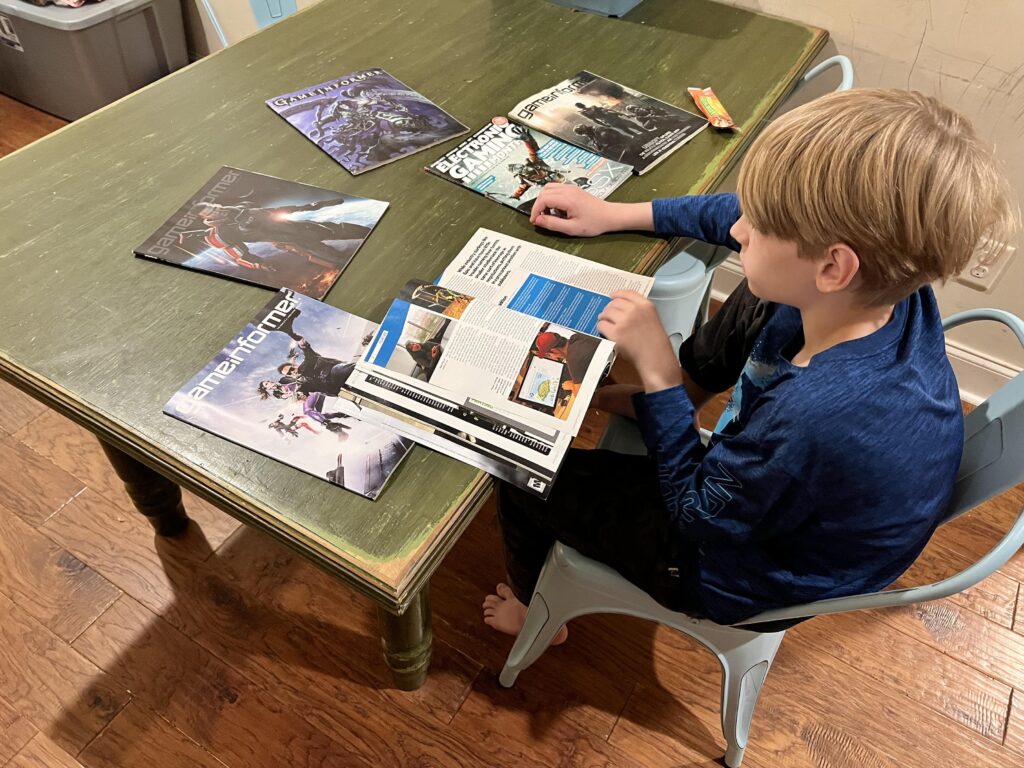My 11 year old discovered my old gaming mags from 2010 and 2011 in the attic and is enjoying flipping through them