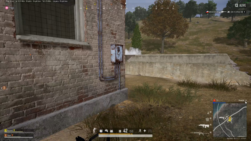 Classic smoke/wall alignment spray on a duo