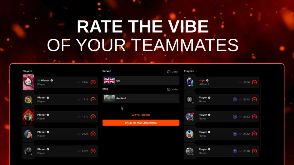 I built an extension for FACEIT to rate the attitude of the teammates from toxic to awesome (video) I built an extension for FACEIT to rate the attitude of the teammates from toxic to awesome (video)