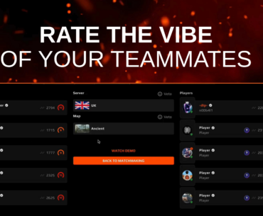 I built an extension for FACEIT to rate the attitude of the teammates from toxic to awesome (video)