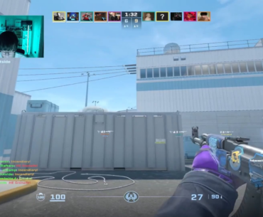 ct0m with the craziest 3k random spray on Nuke during a Faceit match