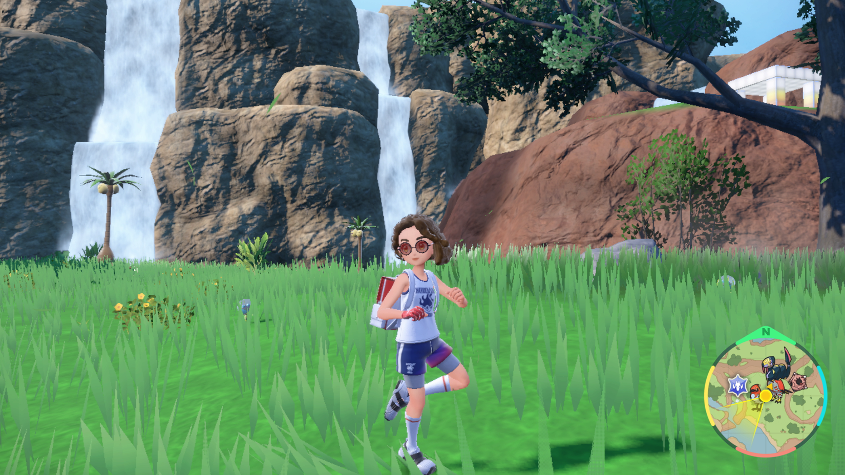 An image of a character spinning in Pokemon Scarlet.