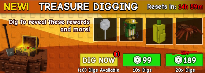 Treasure Digging in Grow a Garden