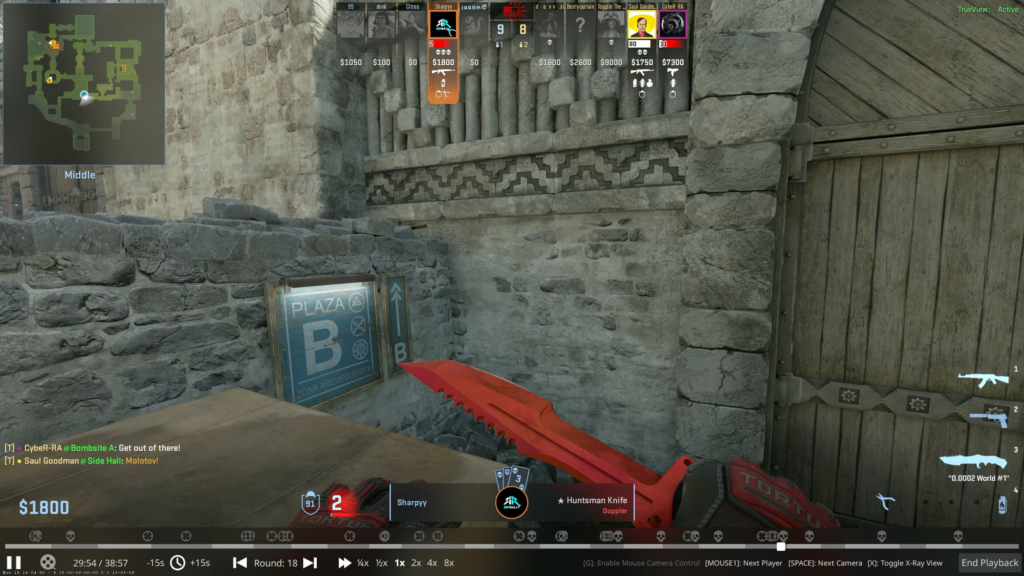 Just FYI the bomb radius in Ancient is INSANE (bomb planted A)