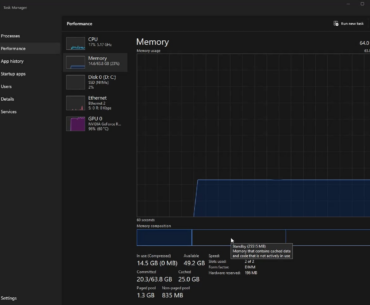 25Gbs of "Cached Data"