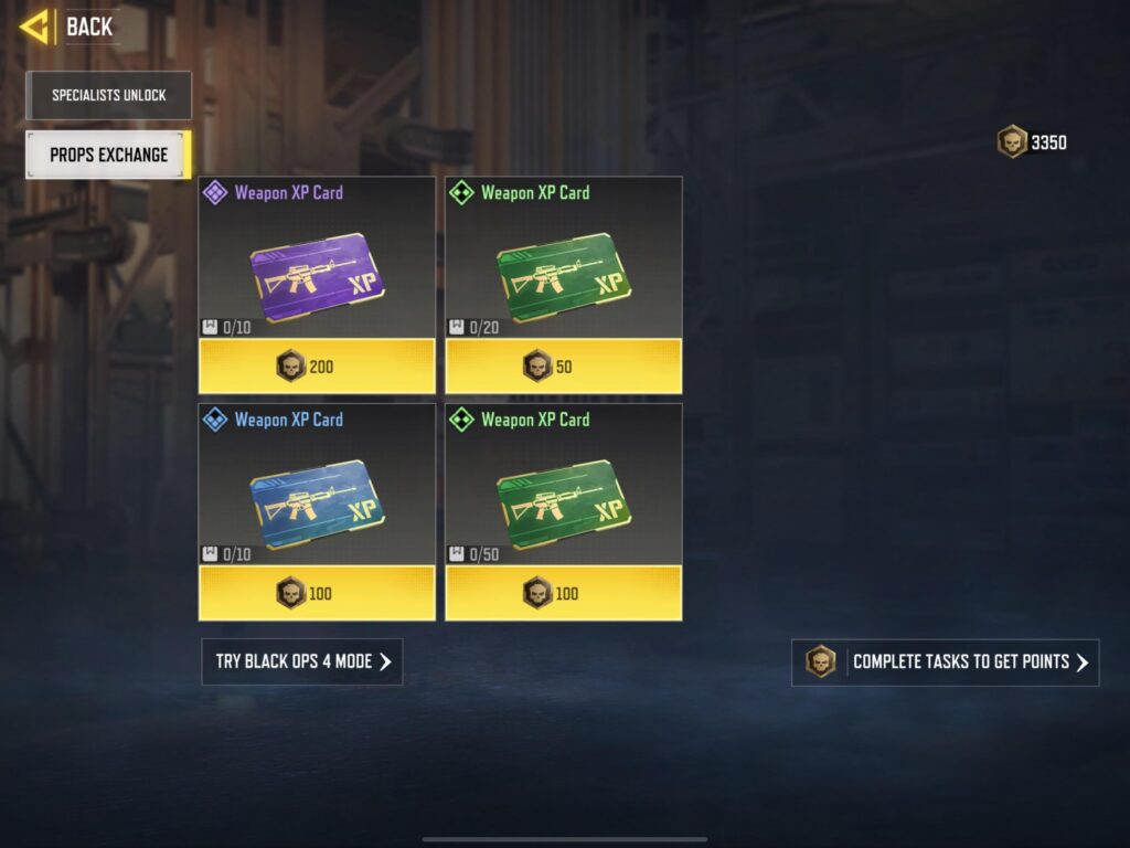 This is really the  “Exchange Store” for the BO4 Mode? Assuming it probably won’t change too?