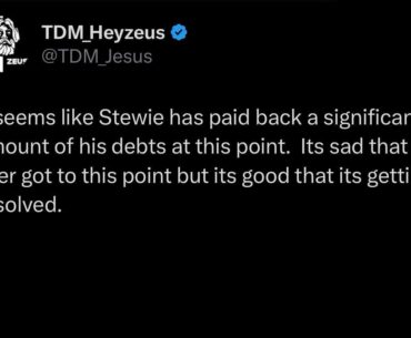 Stewie2k is on the path to fix his mistakes and has allegedly paid back most of his debts already