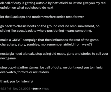 [COD] I feel like the streamers asking for a return to slow movement will be the first to complain about MW4