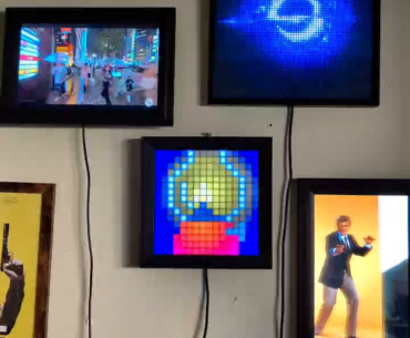 Cozy cyberpunk display.