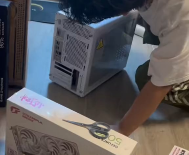 He has just assembled his PC.